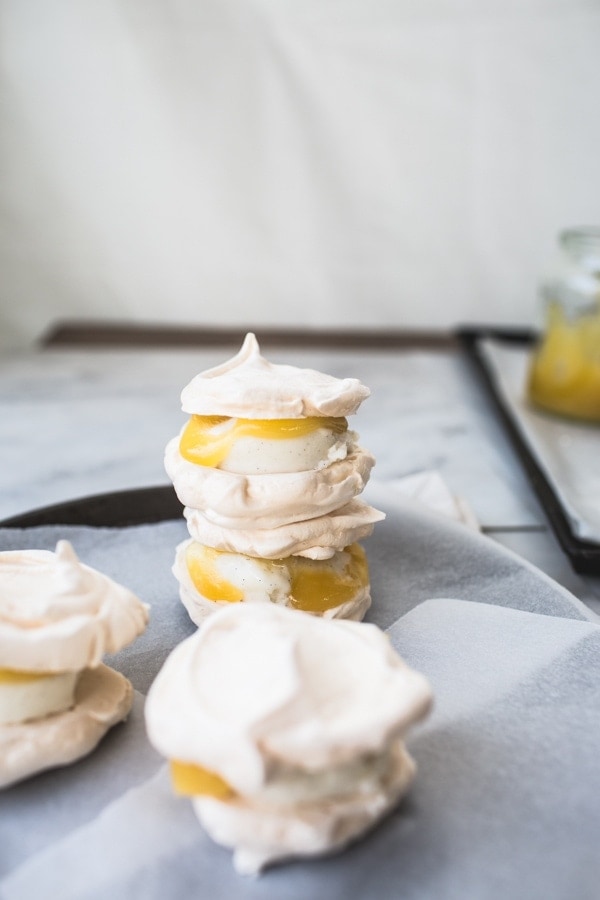 Lemon Meringue Pie Ice Cream Sandwiches (GF) - Izy Hossack - Top With Cinnamon