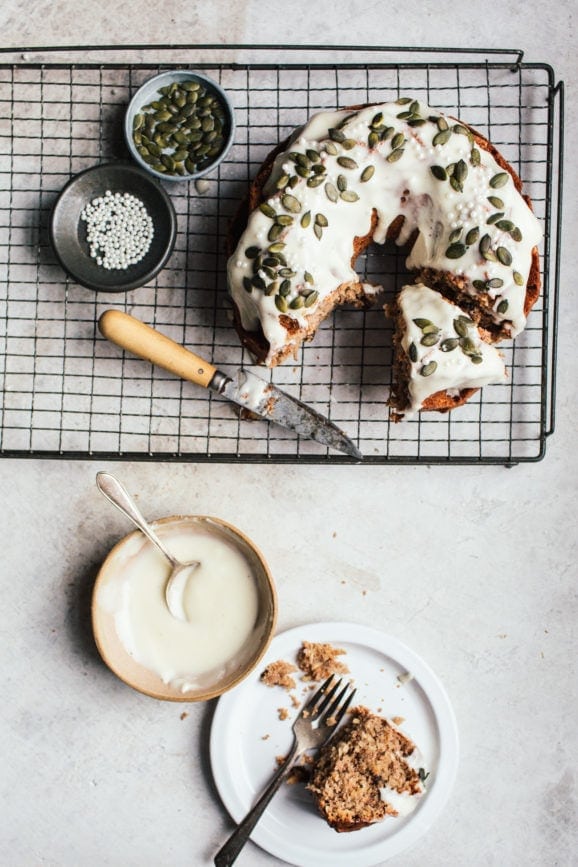 Parsnip Cake with Cream Cheese Glaze