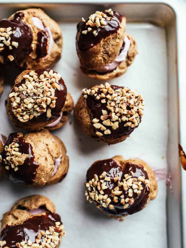 Chocolate & Blackberry Choux Buns