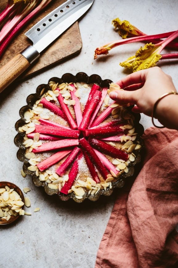 Rhubarb & Almond Cake