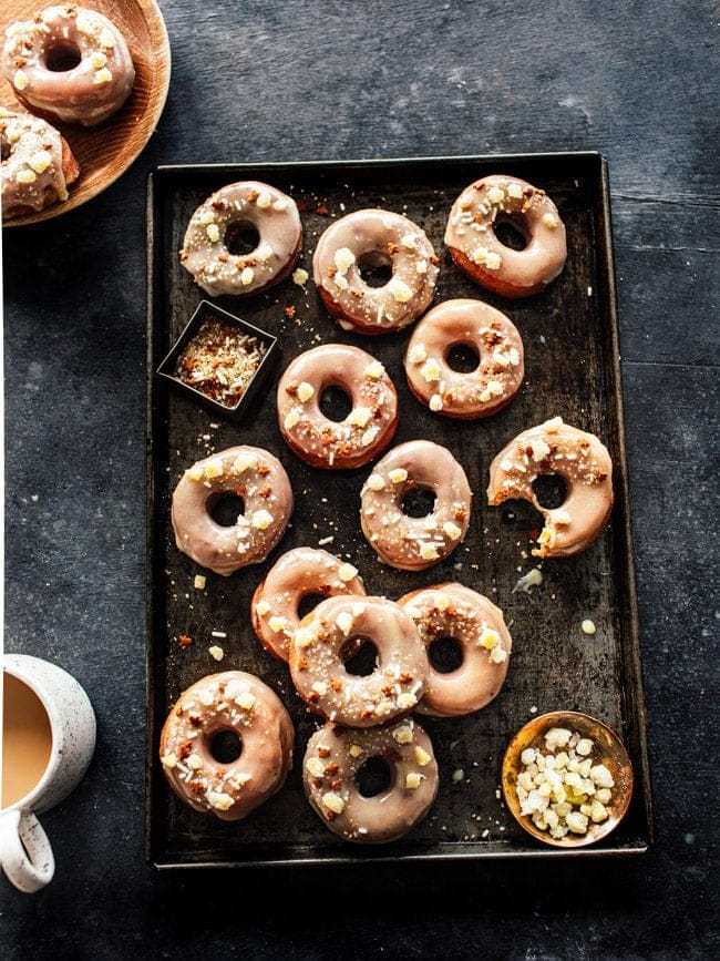 Food Blogger Izy Hossack makes Gingerbread Doughnuts with White Chocolate Glaze
