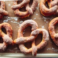 Flood Blogger Izy Hossack makes vegan Cinnamon-Sugar Soft Pretzels