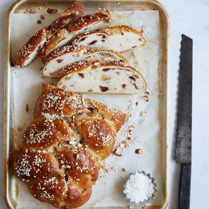 Vegan Challah (with Cranberries & Nuts)